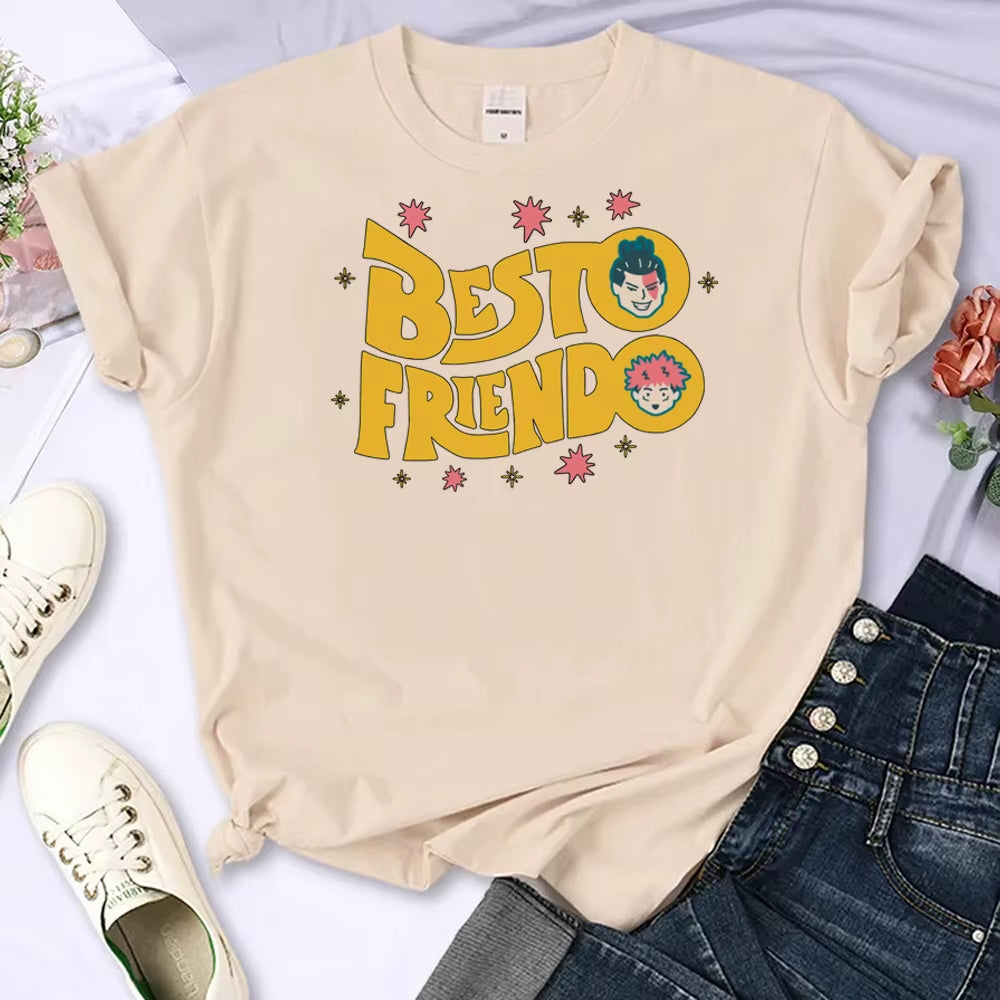 Tee Women Anime T Shirt Girl Japanese Streetwear Clothes