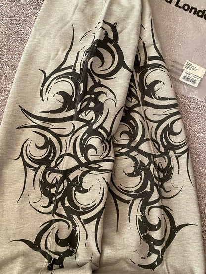 Y2K Grey Baggy Blade Joggers Sweatpants Men Casual Baggy Pants Gym Trousers Elastic Waist Sports Pants Streetwear Men Clothing