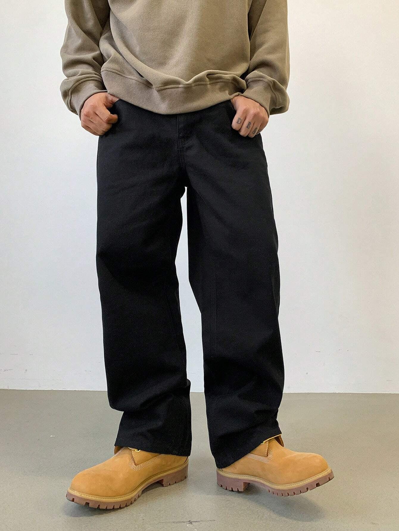 DAZY Men'S Solid Color Casual Baggy Pants, Fall