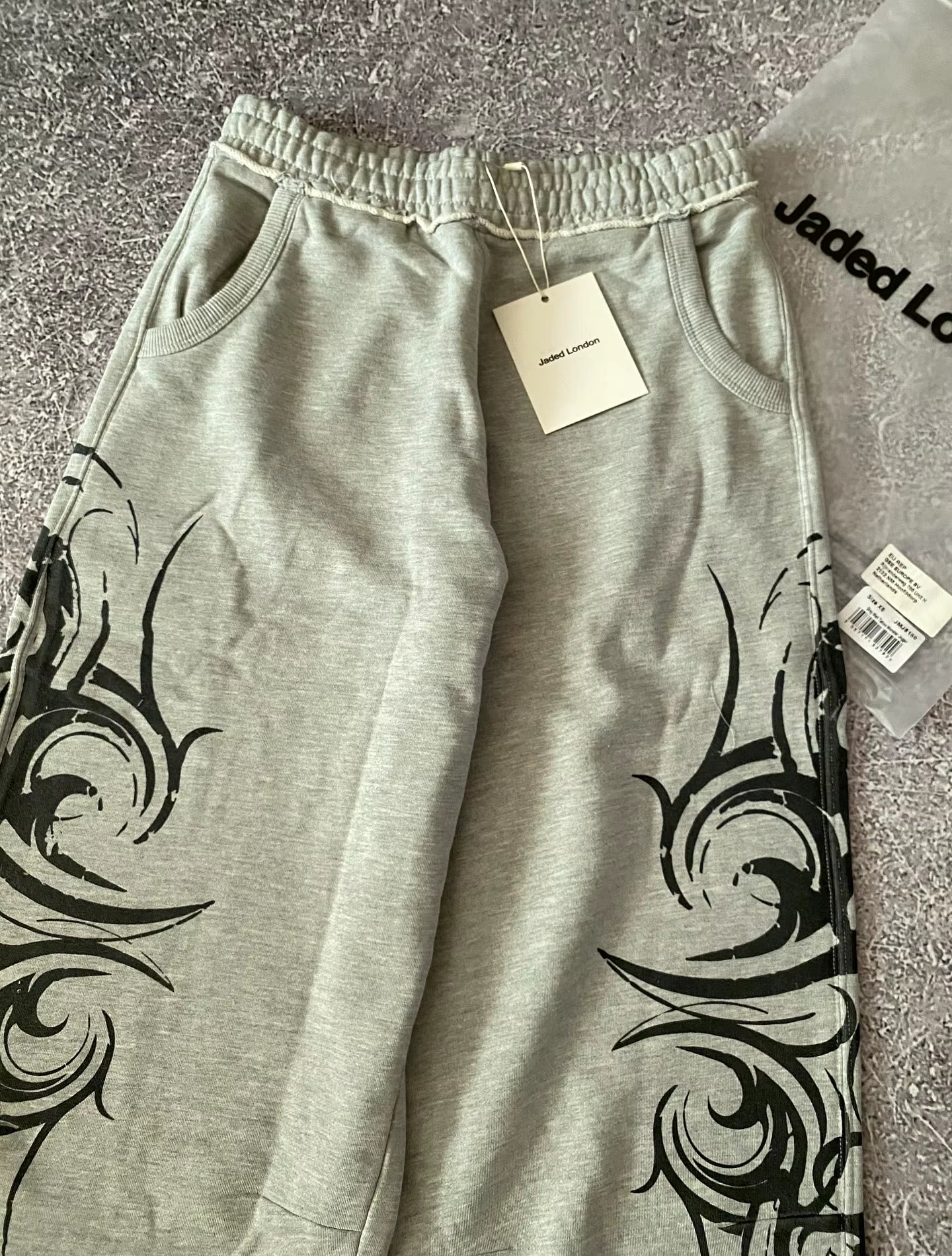 Y2K Grey Baggy Blade Joggers Sweatpants Men Casual Baggy Pants Gym Trousers Elastic Waist Sports Pants Streetwear Men Clothing