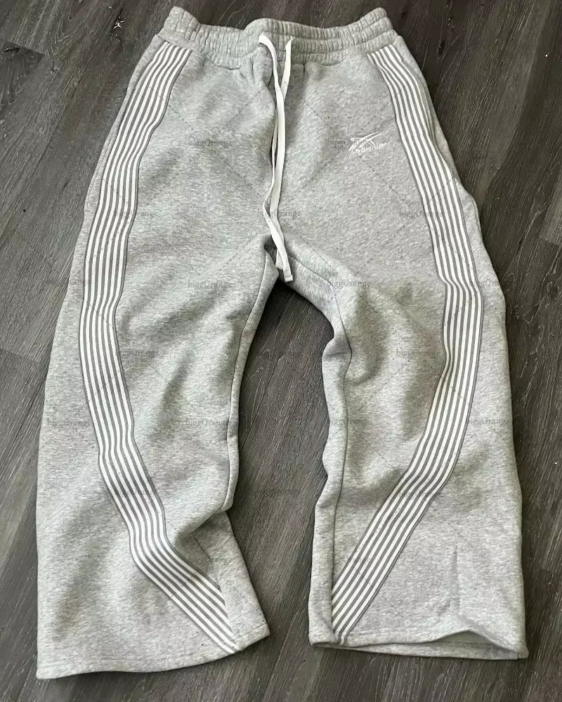 Y2K Grey Baggy Blade Joggers Sweatpants Men Casual Baggy Pants Gym Trousers Elastic Waist Sports Pants Streetwear Men Clothing