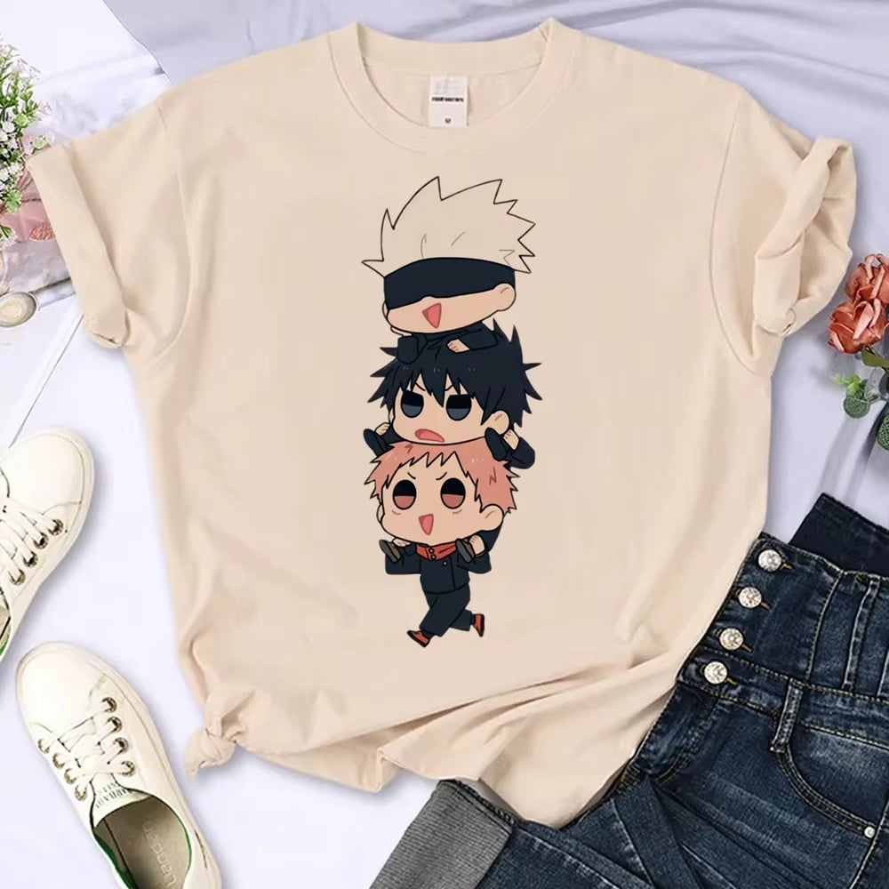 Tee Women Anime T Shirt Girl Japanese Streetwear Clothes