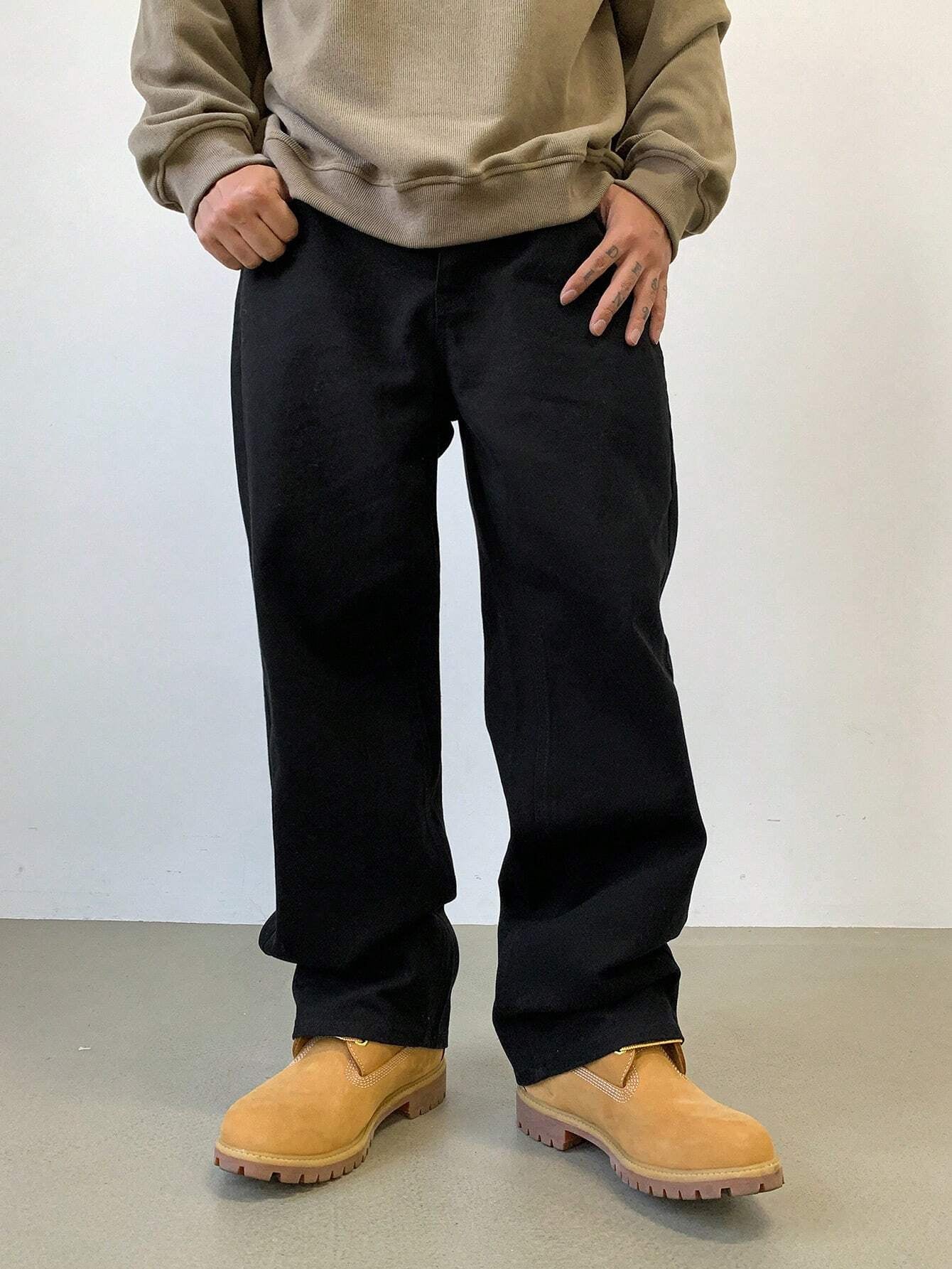 DAZY Men'S Solid Color Casual Baggy Pants, Fall