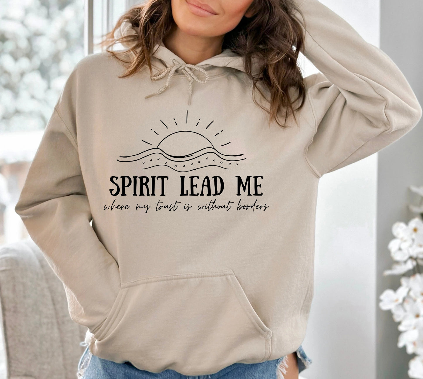Spirit Lead Me Hoodie, Jesus Christ Hoodie, Trendy Faith Hoodie, Christian Hoodie, Religious Hoodie, Bible Verse Gift,Aesthetic Women Hoodie