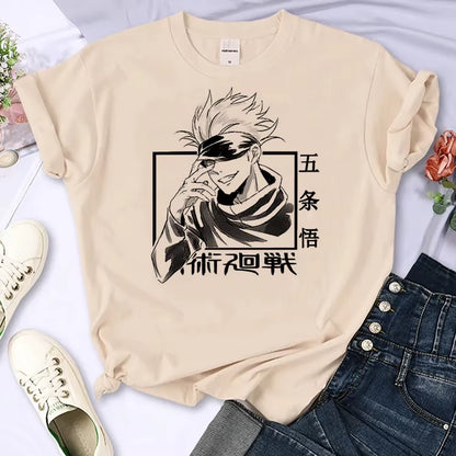 Tee Women Anime T Shirt Girl Japanese Streetwear Clothes