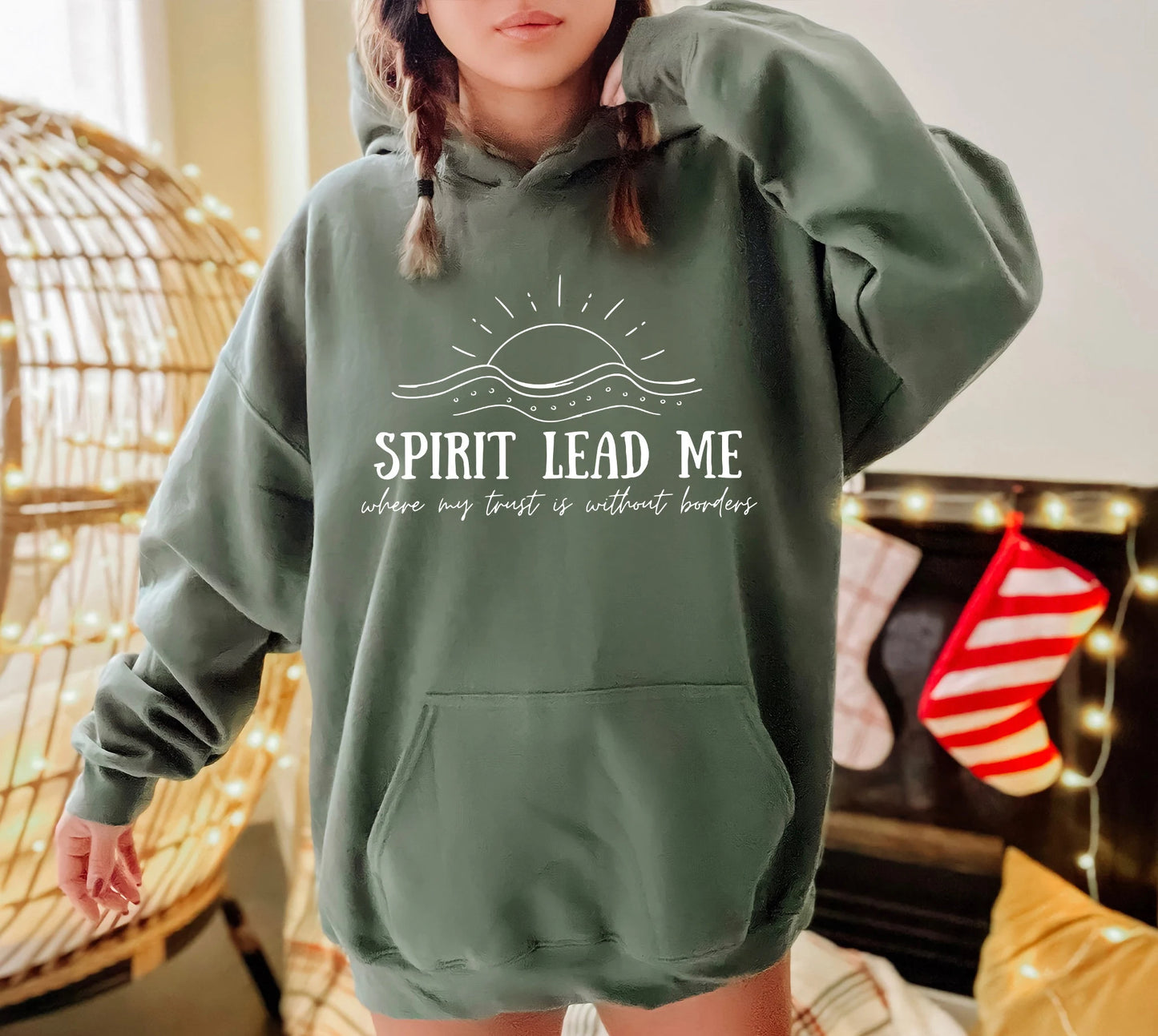Spirit Lead Me Hoodie, Jesus Christ Hoodie, Trendy Faith Hoodie, Christian Hoodie, Religious Hoodie, Bible Verse Gift,Aesthetic Women Hoodie