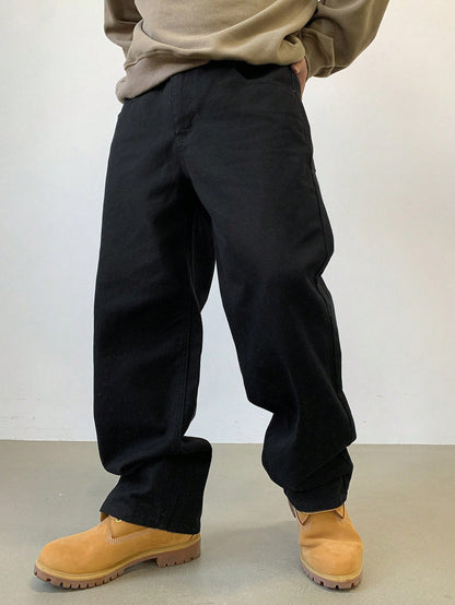 DAZY Men'S Solid Color Casual Baggy Pants, Fall