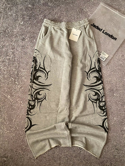 Y2K Grey Baggy Blade Joggers Sweatpants Men Casual Baggy Pants Gym Trousers Elastic Waist Sports Pants Streetwear Men Clothing