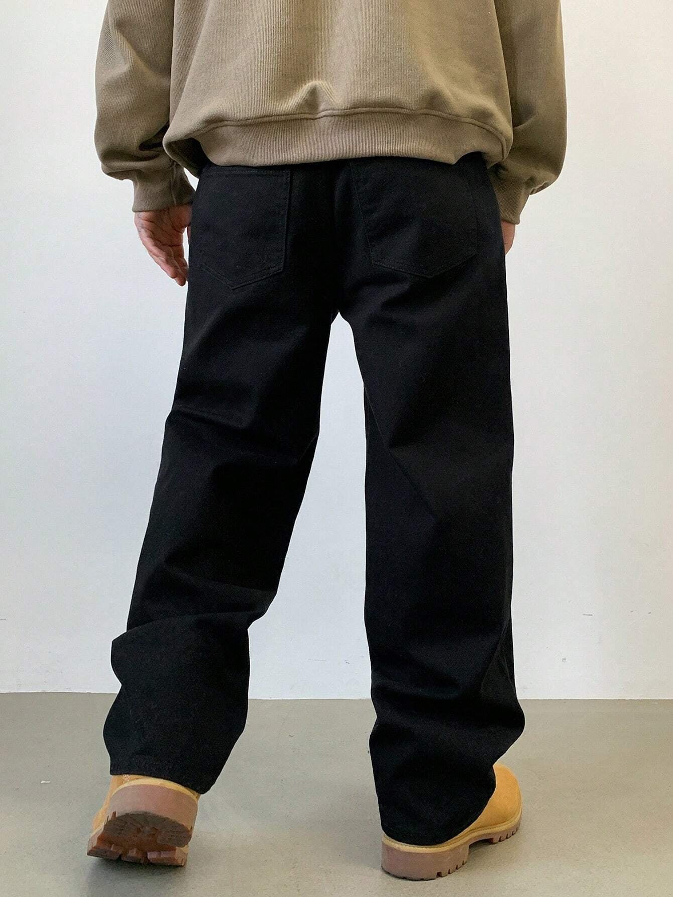 DAZY Men'S Solid Color Casual Baggy Pants, Fall