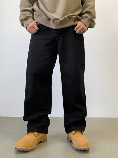 DAZY Men'S Solid Color Casual Baggy Pants, Fall