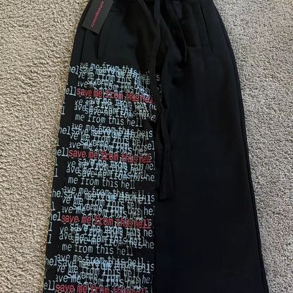 Y2K Grey Baggy Blade Joggers Sweatpants Men Casual Baggy Pants Gym Trousers Elastic Waist Sports Pants Streetwear Men Clothing