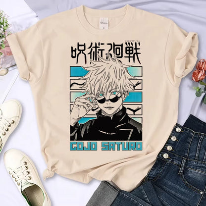 Tee Women Anime T Shirt Girl Japanese Streetwear Clothes
